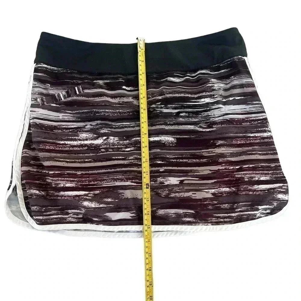 Athleta Skort Active Tennis Golf Black & Burgundy Size 12